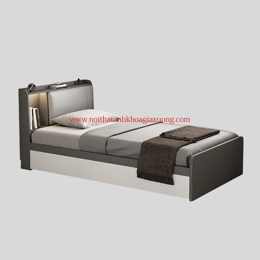 Giường Ngủ Gỗ Công Nghiệp 3 Ngăn Kéo Đa Năng Hiện Đại