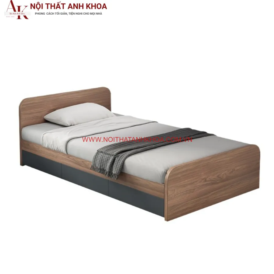 Giường Ngủ Đơn Giản Giá Rẻ Gỗ Công Nghiệp