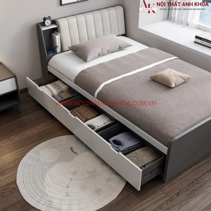 Giường Ngủ Đơn Giản Gỗ Công Nghiệp MDF Đẹp Hiện Đại