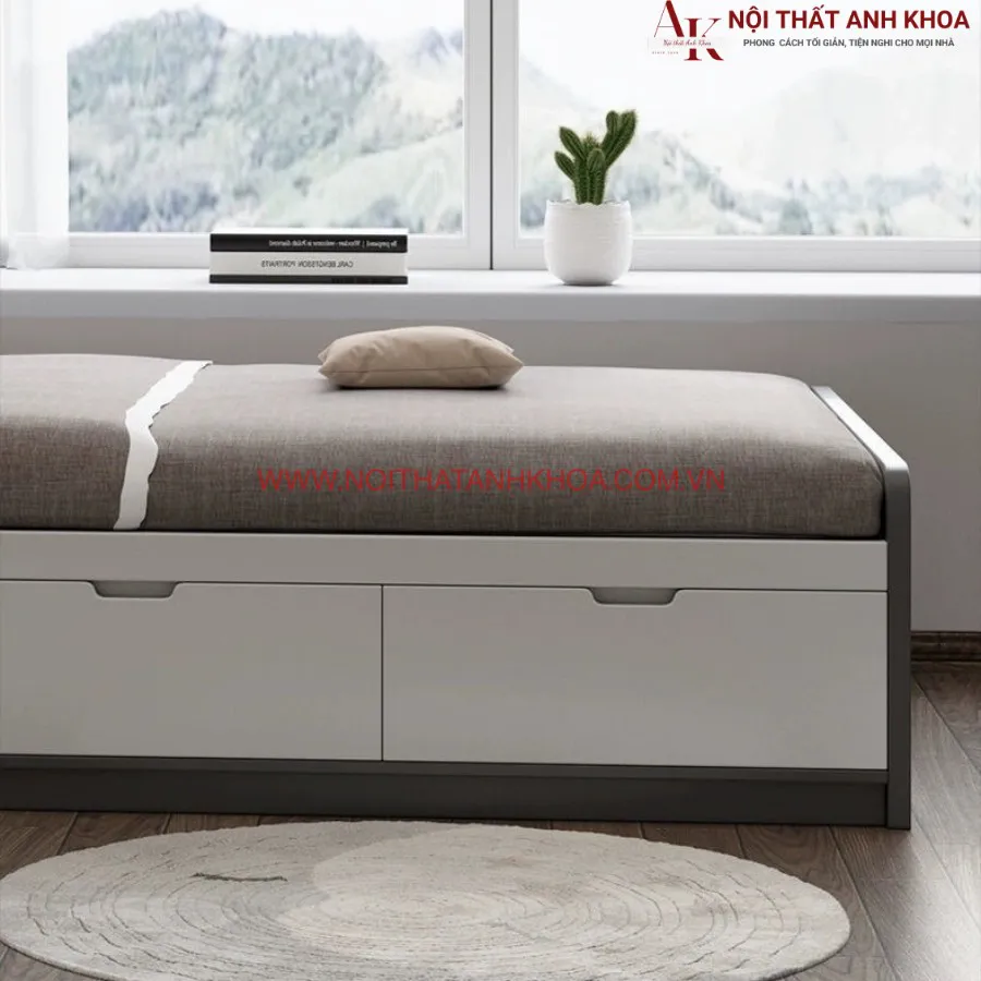 Giường Ngủ Đơn Giản Gỗ Công Nghiệp MDF Đẹp Hiện Đại