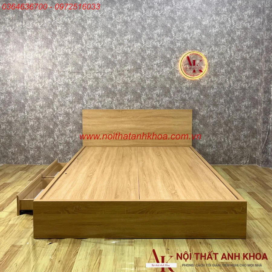 Giường Ngủ Gỗ Công Nghiệp Có Ngăn Kéo Tiện Nghi Giá Tốt