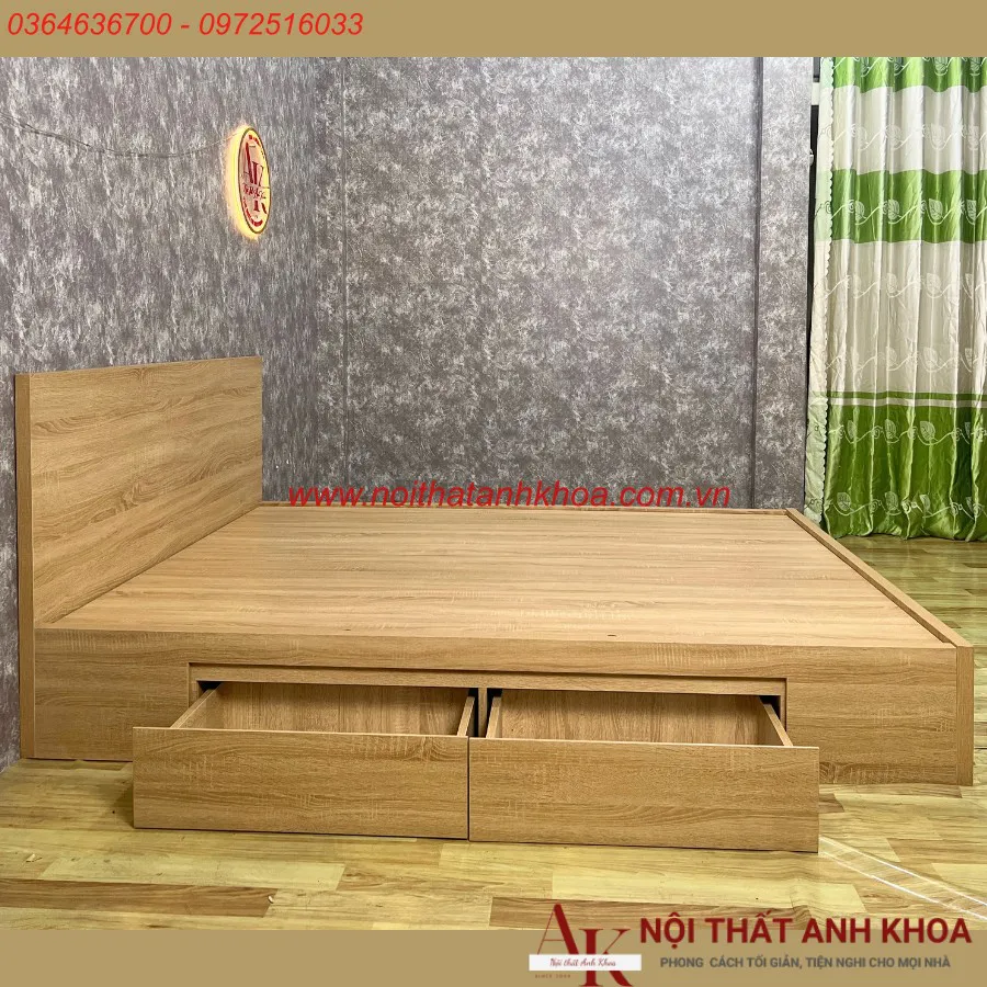 Giường Ngủ Gỗ Công Nghiệp Có Ngăn Kéo Tiện Nghi Giá Tốt