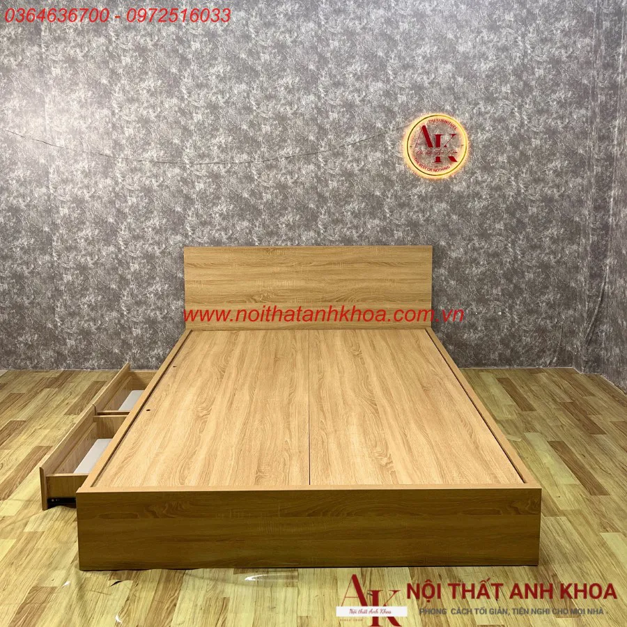 Giường Ngủ Gỗ Công Nghiệp Có Ngăn Kéo Tiện Nghi Giá Tốt
