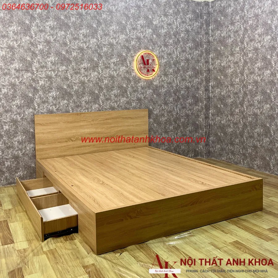 Combo Phòng Ngủ Gỗ Công Nghiệp Màu Vàng Đẹp Tiện Nghi