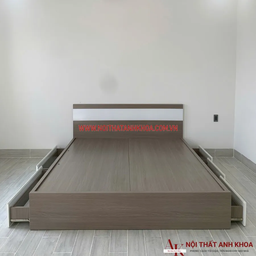 Giường Ngủ Gỗ Ép Có Ngăn Kéo Đẹp Giá Rẻ