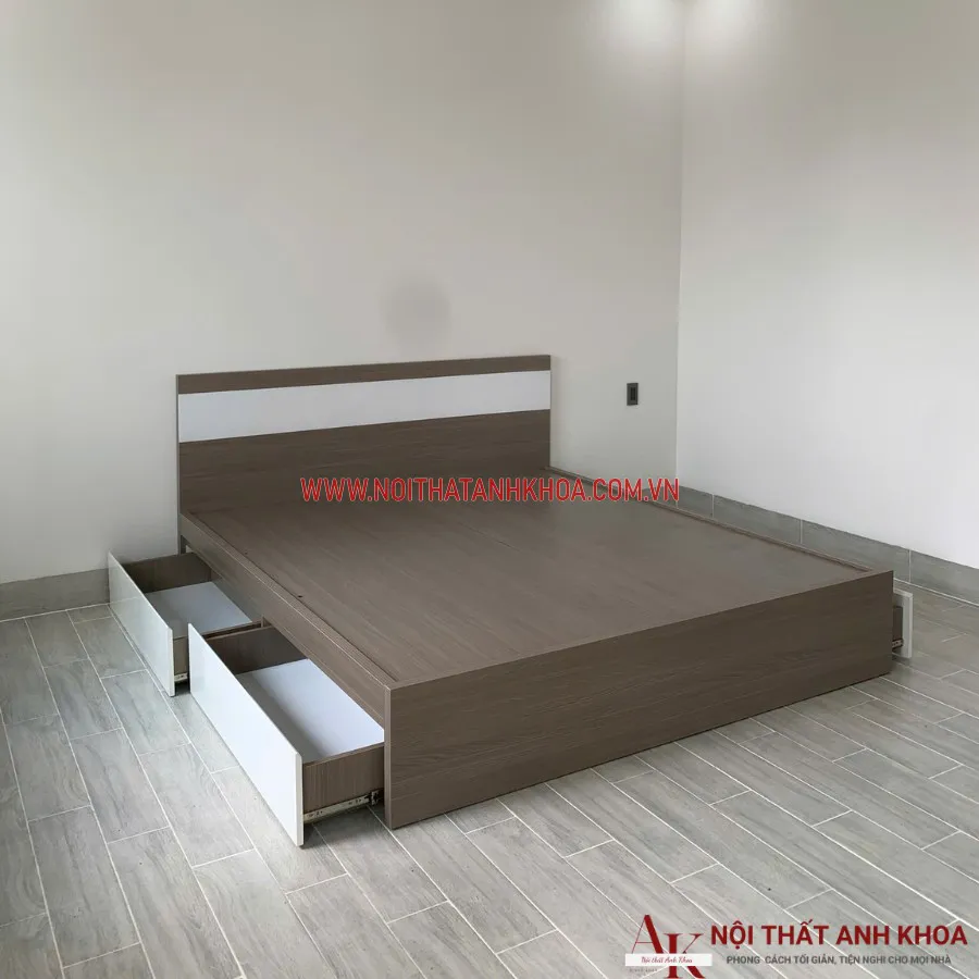Giường Ngủ Gỗ Ép Có Ngăn Kéo Đẹp Giá Rẻ
