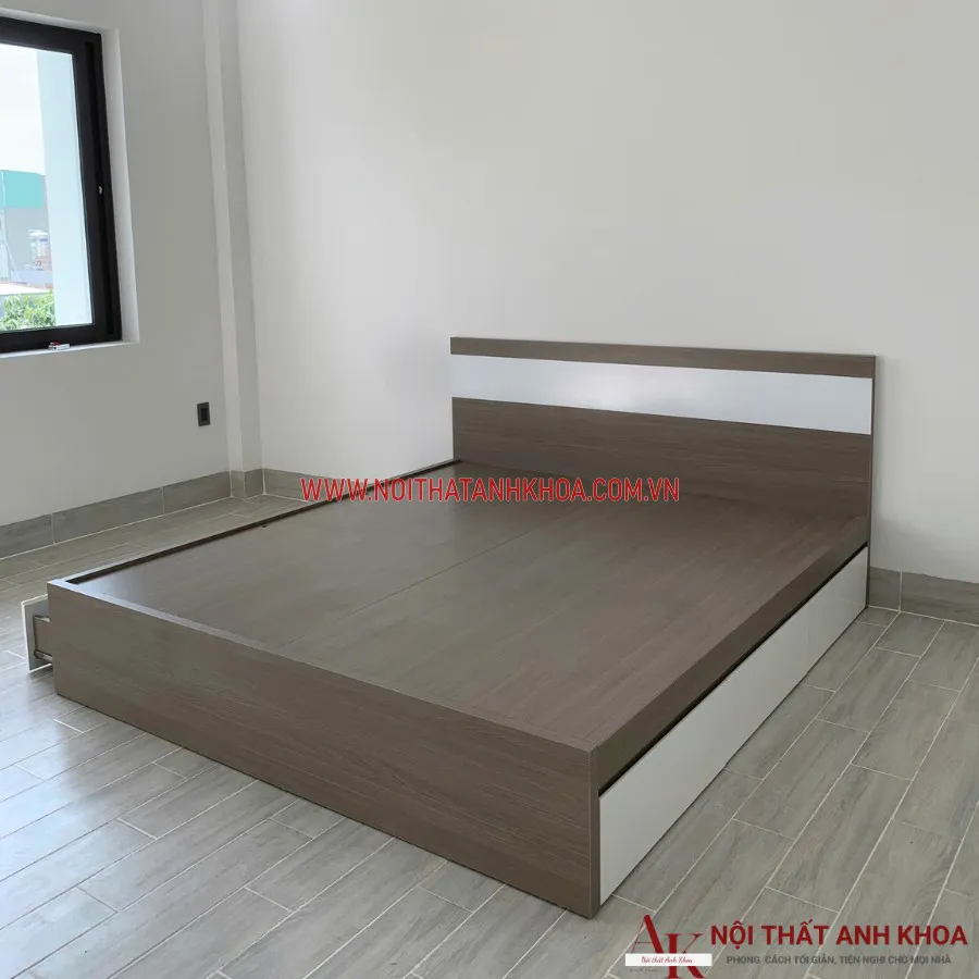 Giường Ngủ Gỗ Ép Có Ngăn Kéo Đẹp Giá Rẻ