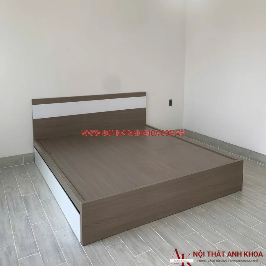 Giường Ngủ Gỗ Ép Có Ngăn Kéo Đẹp Giá Rẻ