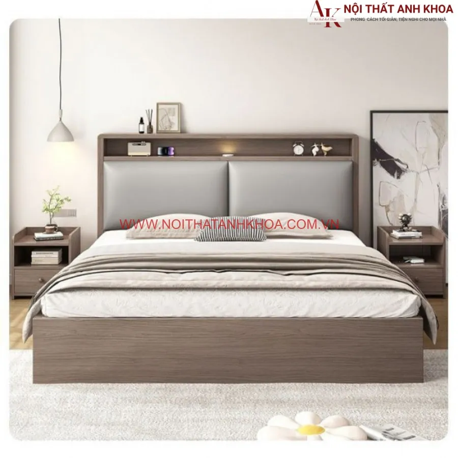 Giường Ngủ Gỗ MDF Thiết Kế Đẹp Hiện Đại