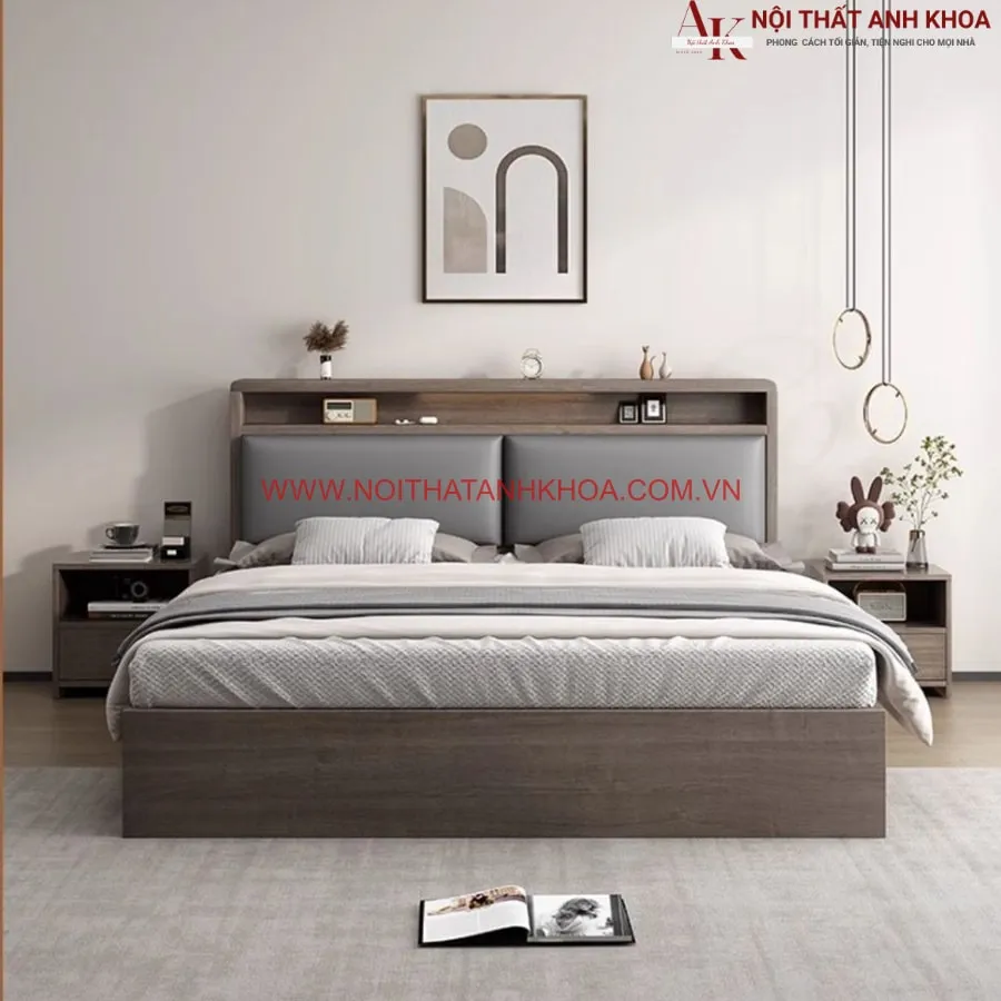 Giường Ngủ Gỗ MDF Thiết Kế Đẹp Hiện Đại