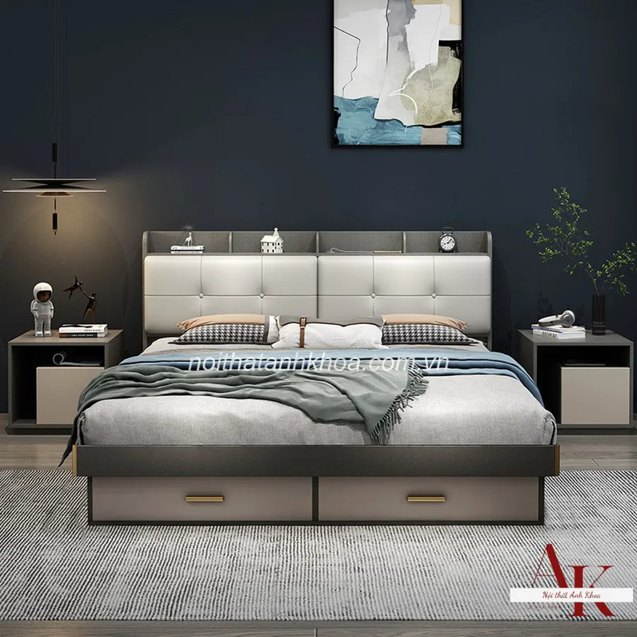 Giường Ngủ Gỗ Công Nghiệp Thiết Kế Hiện Đại Giá Tốt