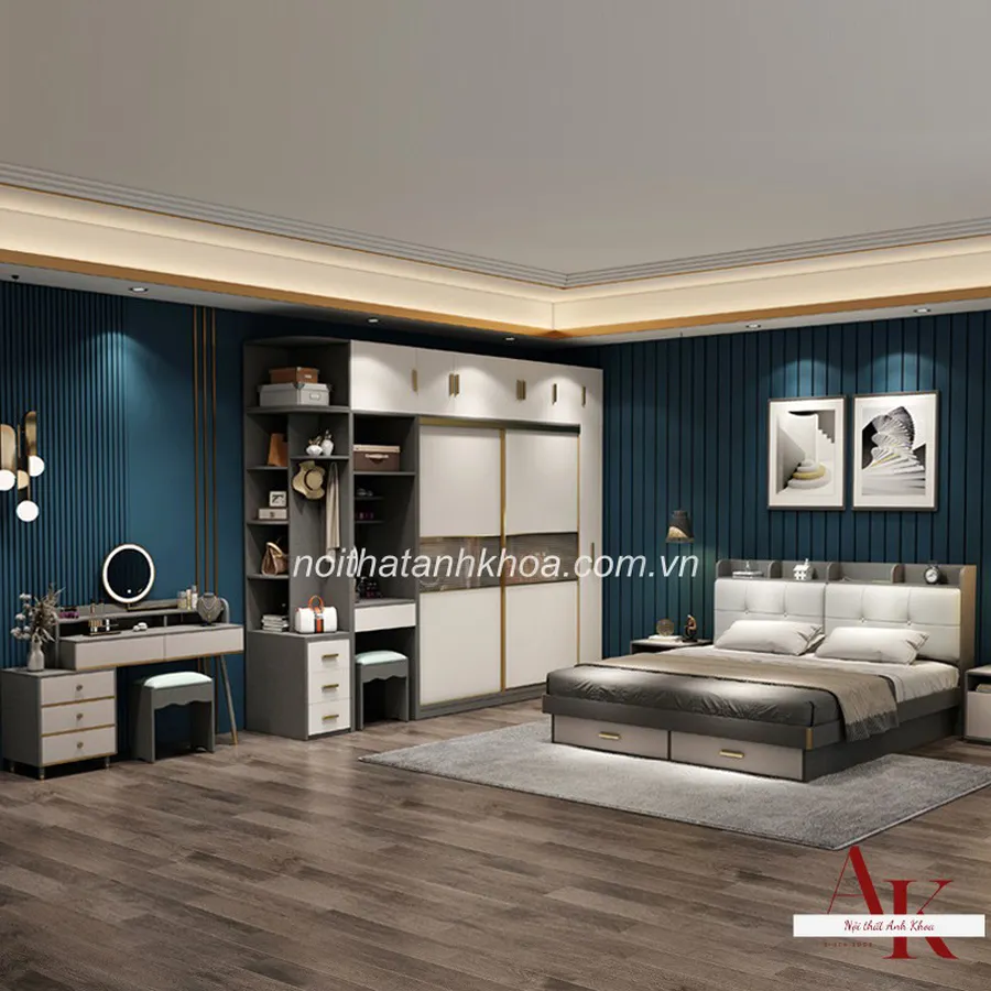Giường Ngủ Gỗ Công Nghiệp Thiết Kế Hiện Đại Giá Tốt
