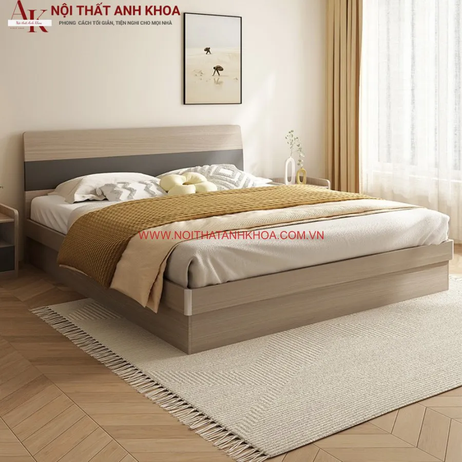 Giường Ngủ Hiện Đại Gỗ Công Nghiệp Mẫu Mã Đơn Giản