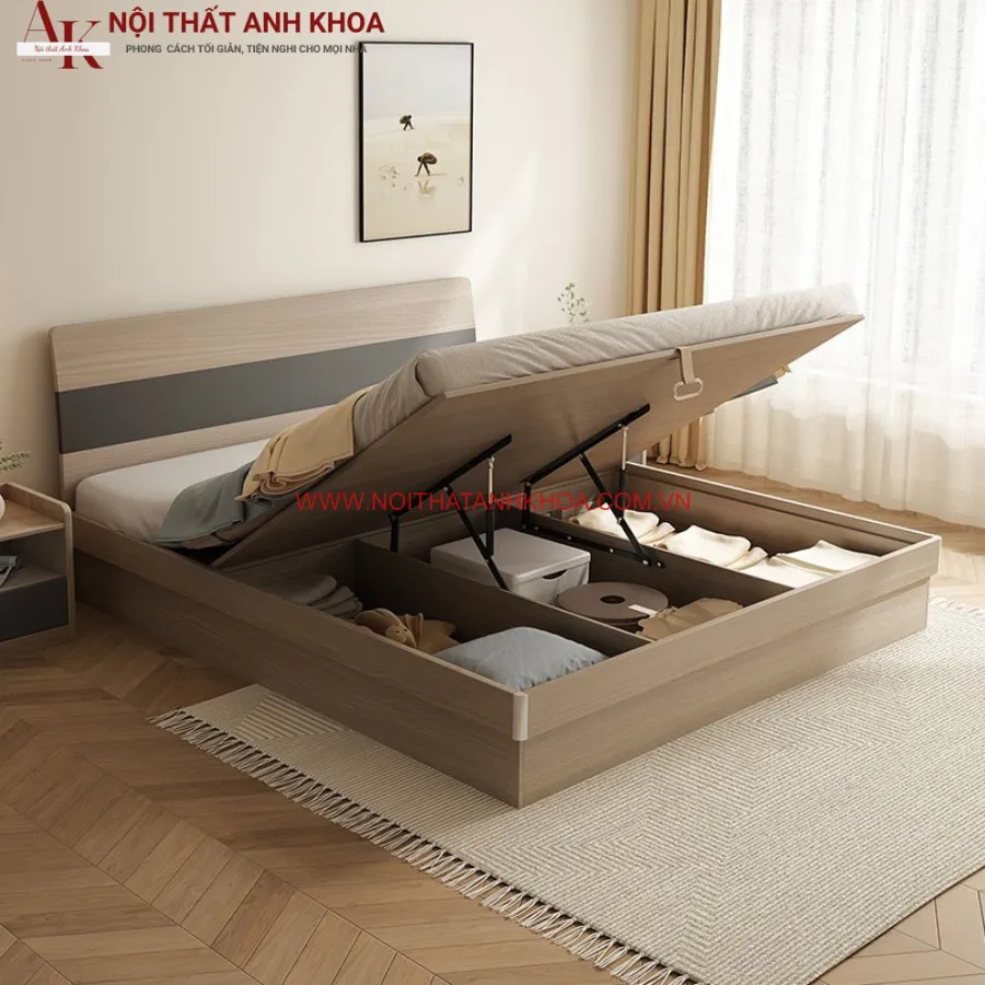 Giường Ngủ Hiện Đại Gỗ Công Nghiệp Mẫu Mã Đơn Giản
