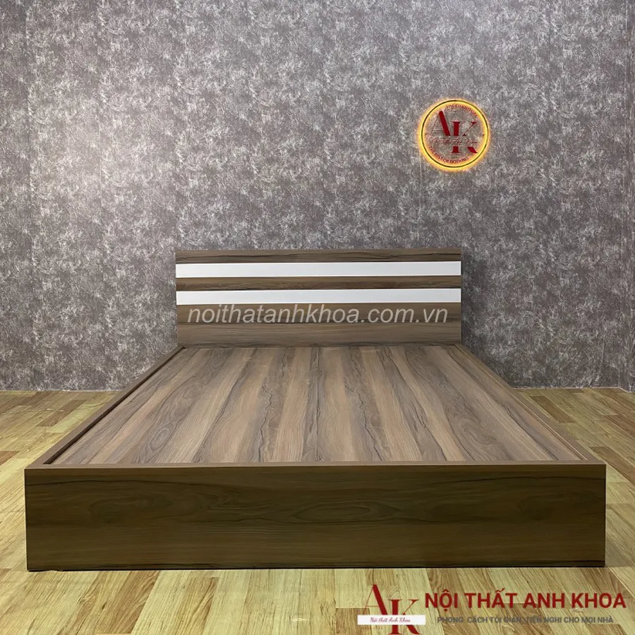 Giường Ngủ Hiện Đại Gỗ MDF Kèm 2 Hộc Tiện Lợi Giá Rẻ