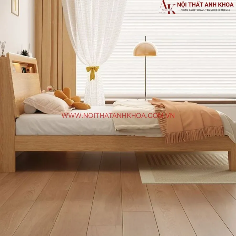 Giường Ngủ Hiện Đại Gỗ Tự Nhiên Hiện Đại Thanh Lịch