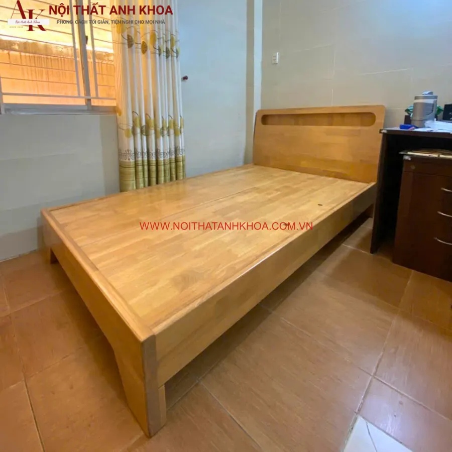 Giường Ngủ Hiện Đại Gỗ Tự Nhiên Hiện Đại Thanh Lịch