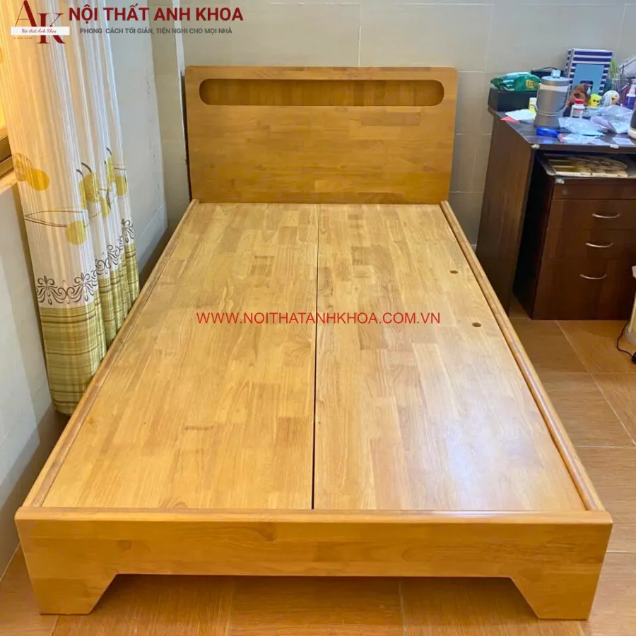Giường Ngủ Hiện Đại Gỗ Tự Nhiên Hiện Đại Thanh Lịch