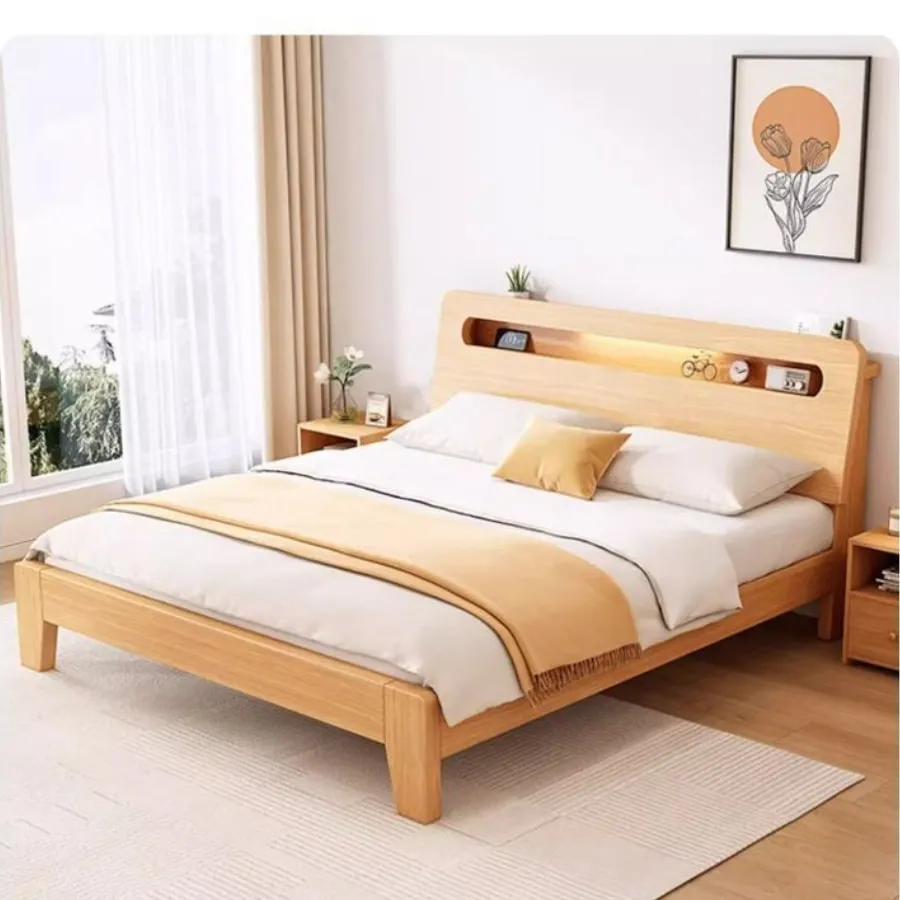Giường Ngủ Hiện Đại Gỗ Tự Nhiên Hiện Đại Thanh Lịch