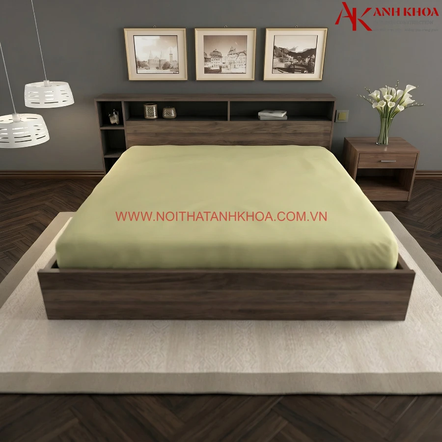 Giường Ngủ Hộp Gỗ Công Nghiệp Đẹp Cao Cấp