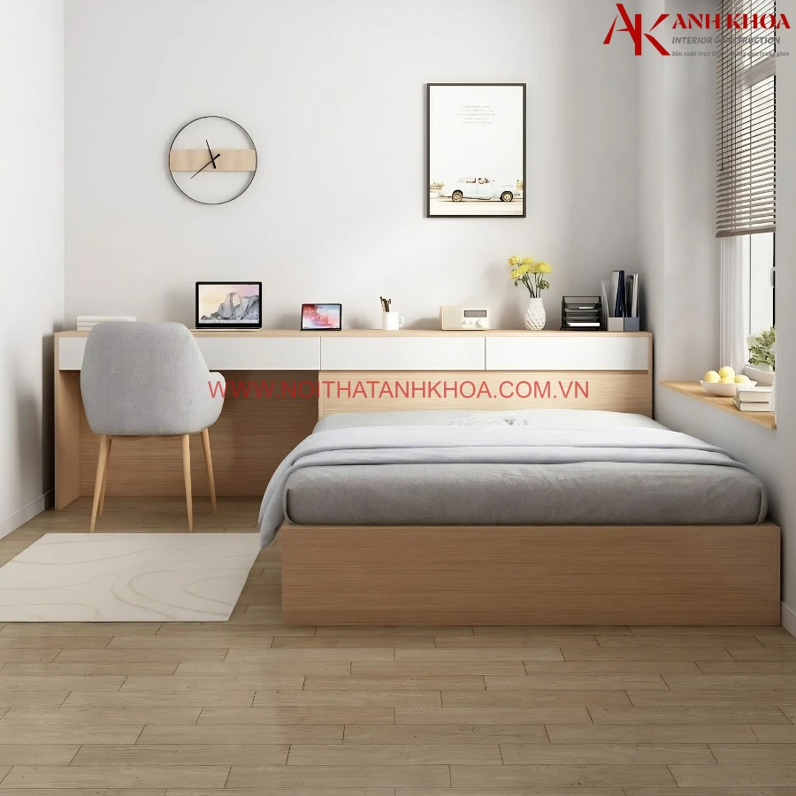 Giường Ngủ Kết Hợp Bàn Học Tiện Nghi Chất Lượng