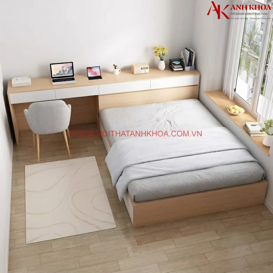 Giường Ngủ Kết Hợp Bàn Học Tiện Nghi Chất Lượng