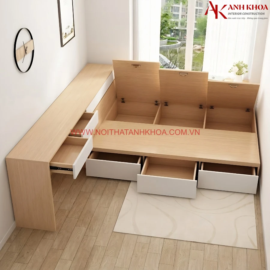 Giường Ngủ Kết Hợp Bàn Học Tiện Nghi Chất Lượng