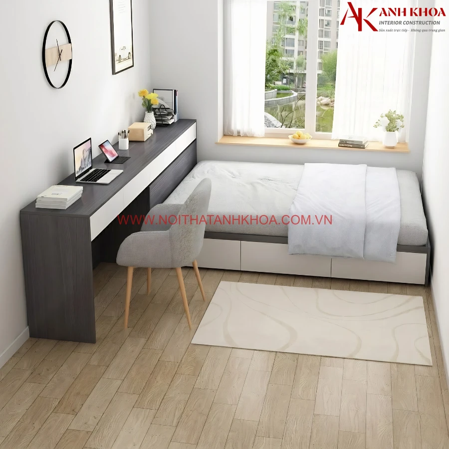 Giường Ngủ Kết Hợp Bàn Học Tiện Nghi Chất Lượng