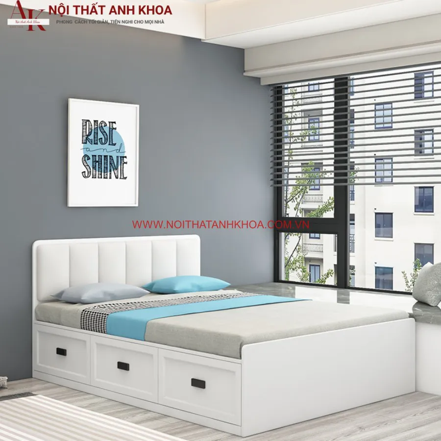 Giường Ngủ Sang Trọng Gỗ Công Nghiệp