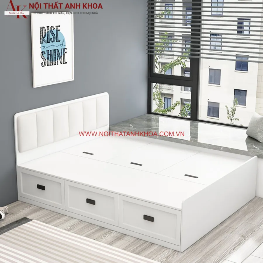 Giường Ngủ Sang Trọng Gỗ Công Nghiệp