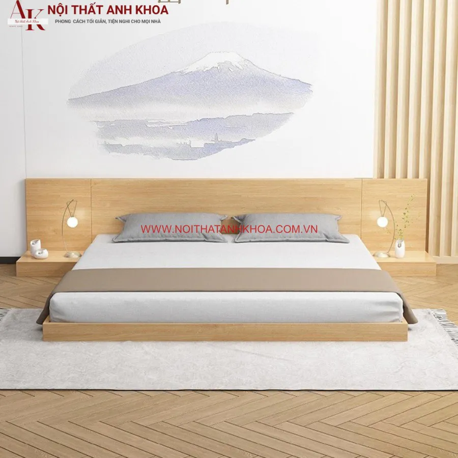 Giường Ngủ Tatami Gỗ Công Nghiệp Cao Cấp