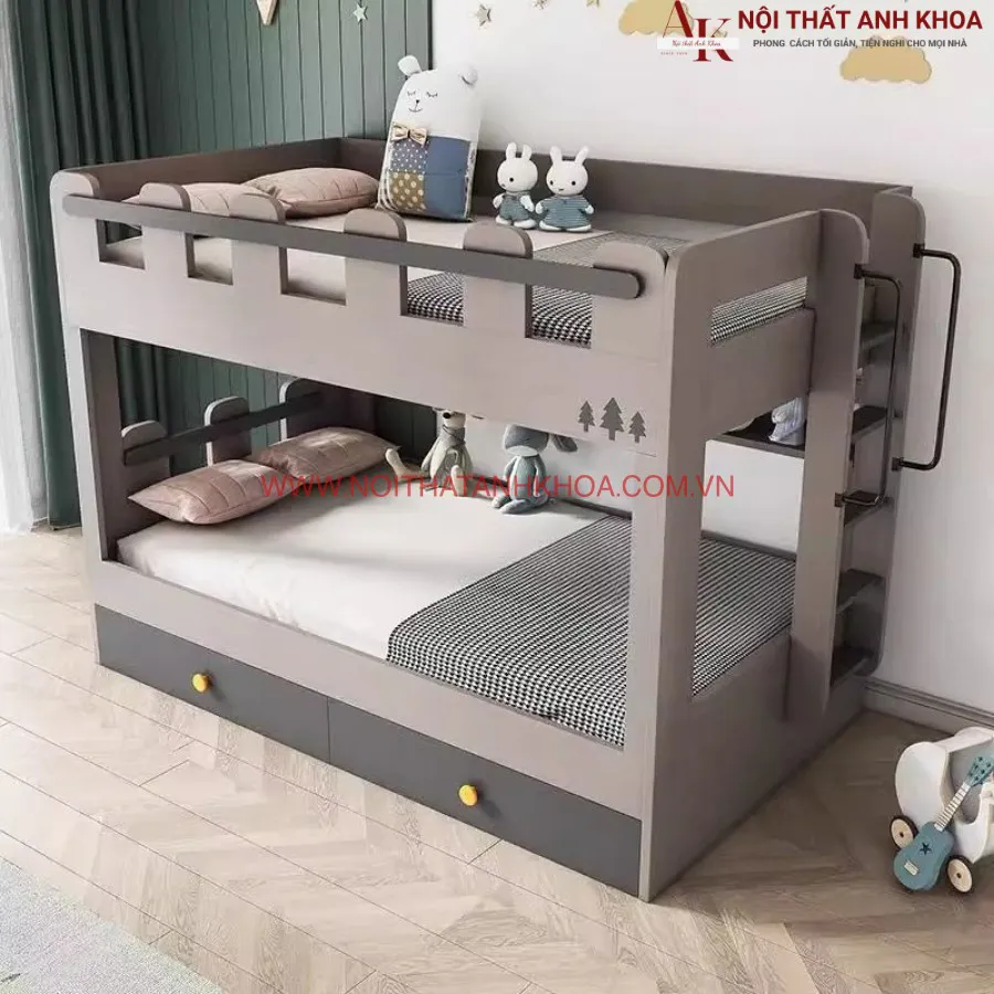 Giường Tầng Cho Bé Trai Và Bé Gái Hiện Đại Thông Minh