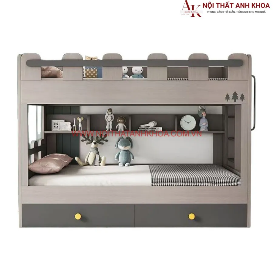Giường Tầng Cho Bé Trai Và Bé Gái Hiện Đại Thông Minh