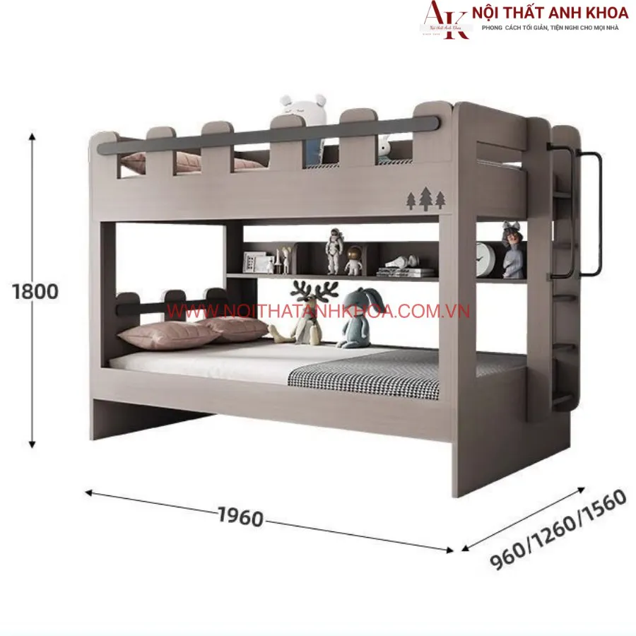Giường Tầng Cho Bé Trai Và Bé Gái Hiện Đại Thông Minh