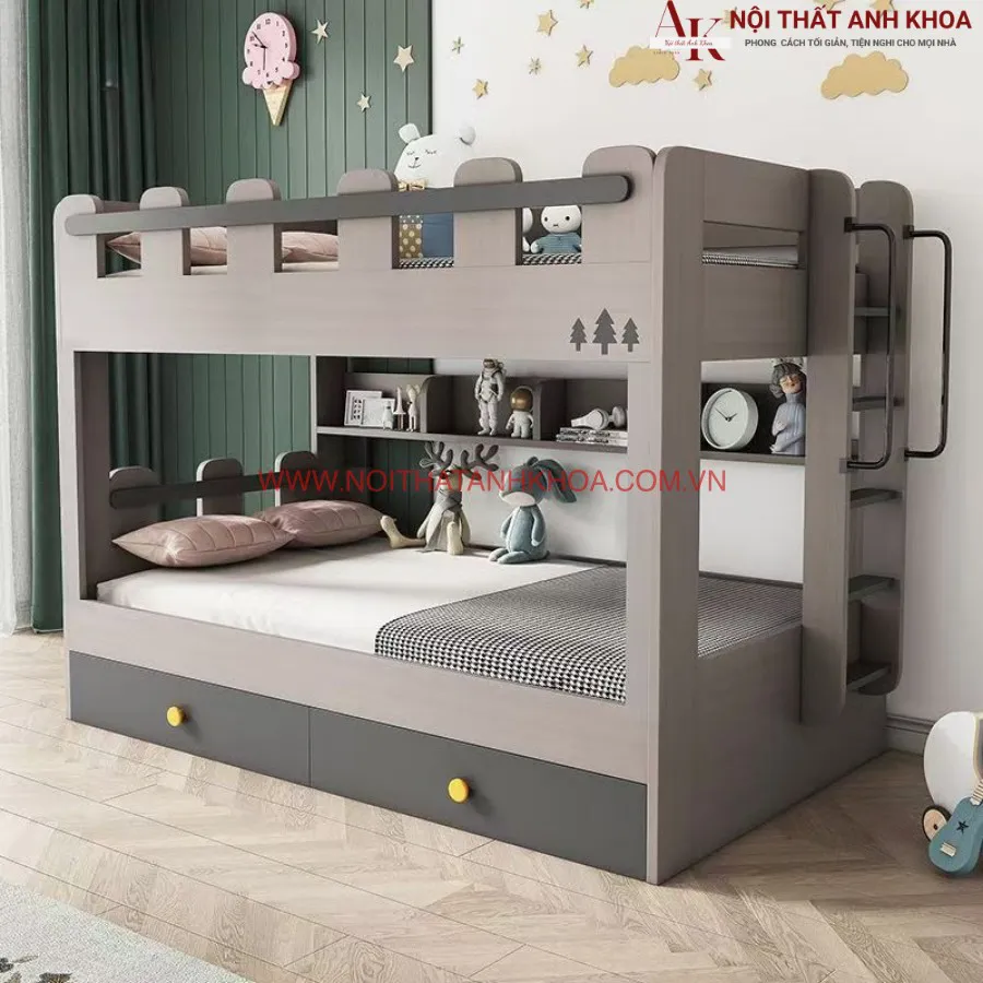 Giường Tầng Cho Bé Trai Và Bé Gái Hiện Đại Thông Minh