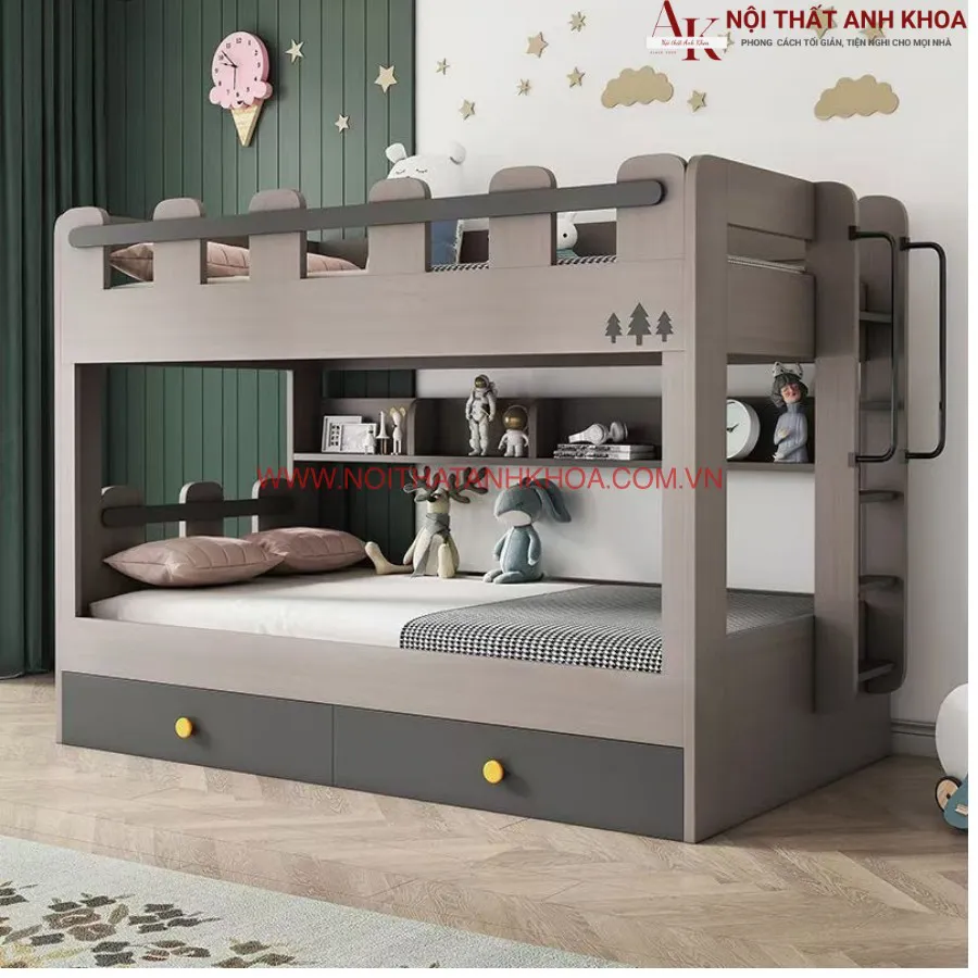 Giường Tầng Cho Bé Trai Và Bé Gái Hiện Đại Thông Minh