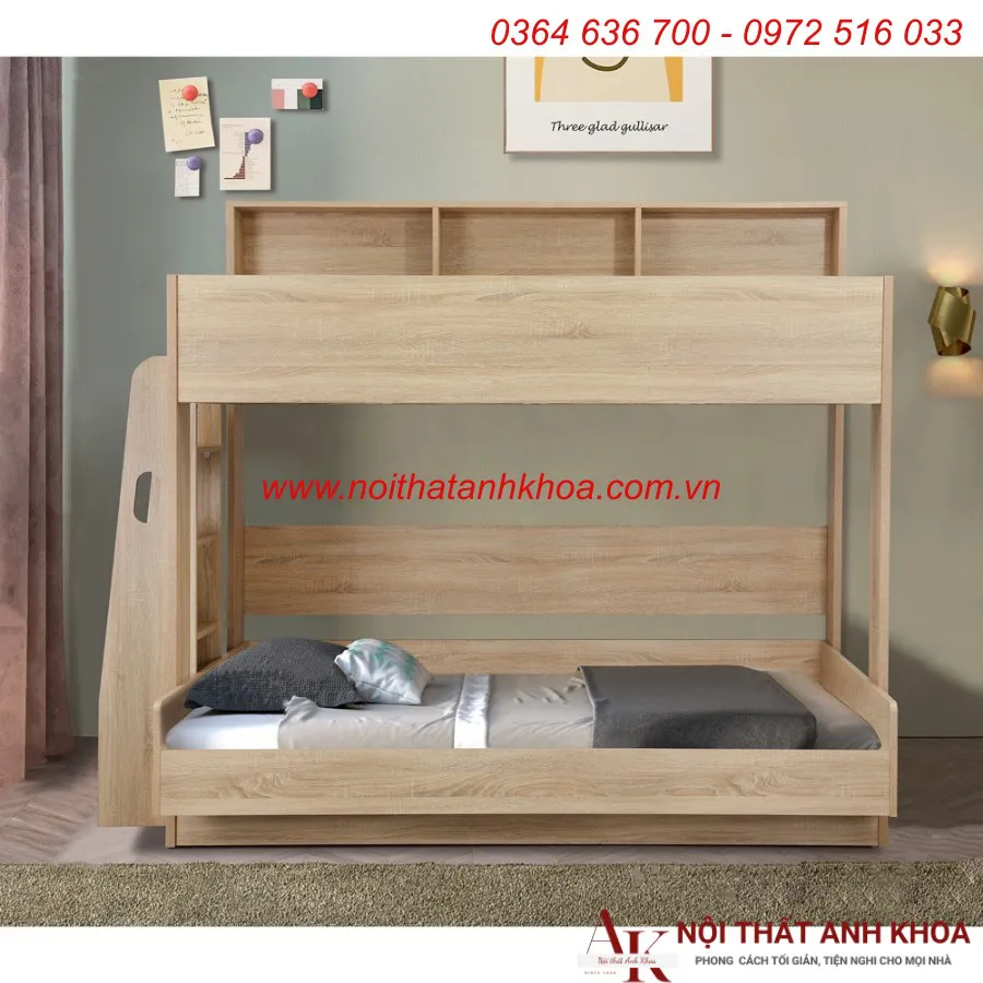 Giường Tầng Gỗ Công Nghiệp Cho Trẻ Em Đẹp Giá Rẻ