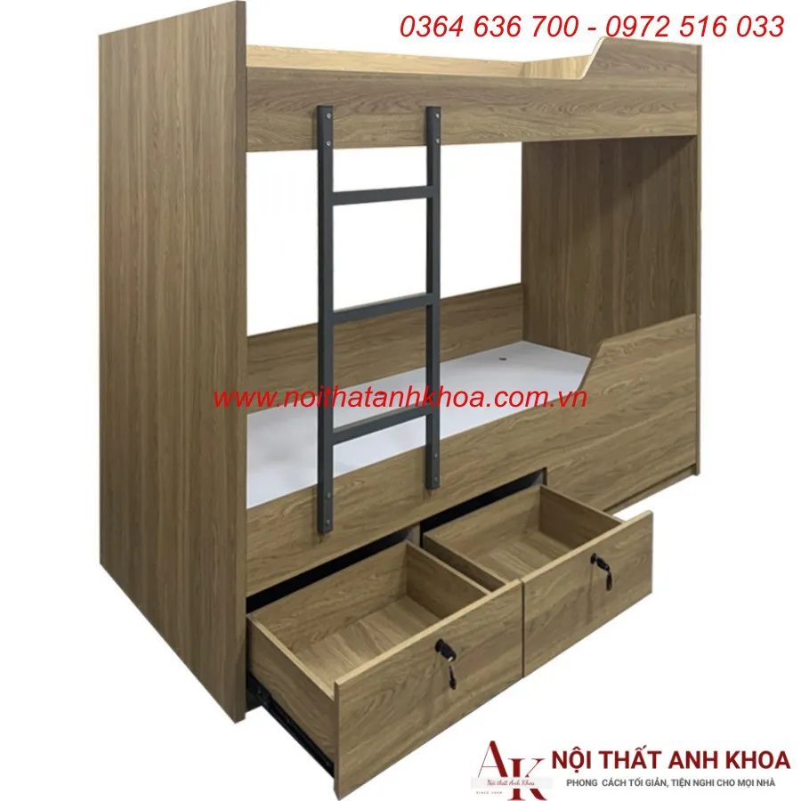 Giường Tầng Gỗ Công Nghiệp Thiết Kế Đẹp Hiện Đại