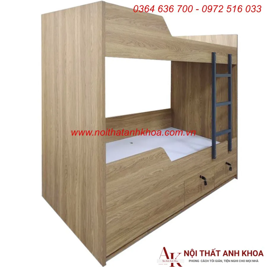Giường Tầng Gỗ Công Nghiệp Thiết Kế Đẹp Hiện Đại