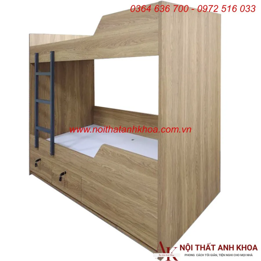 Giường Tầng Gỗ Công Nghiệp Thiết Kế Đẹp Hiện Đại