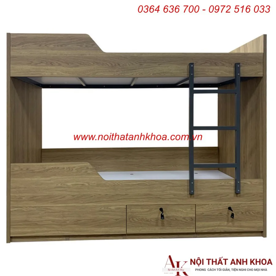Giường Tầng Gỗ Công Nghiệp Thiết Kế Đẹp Hiện Đại