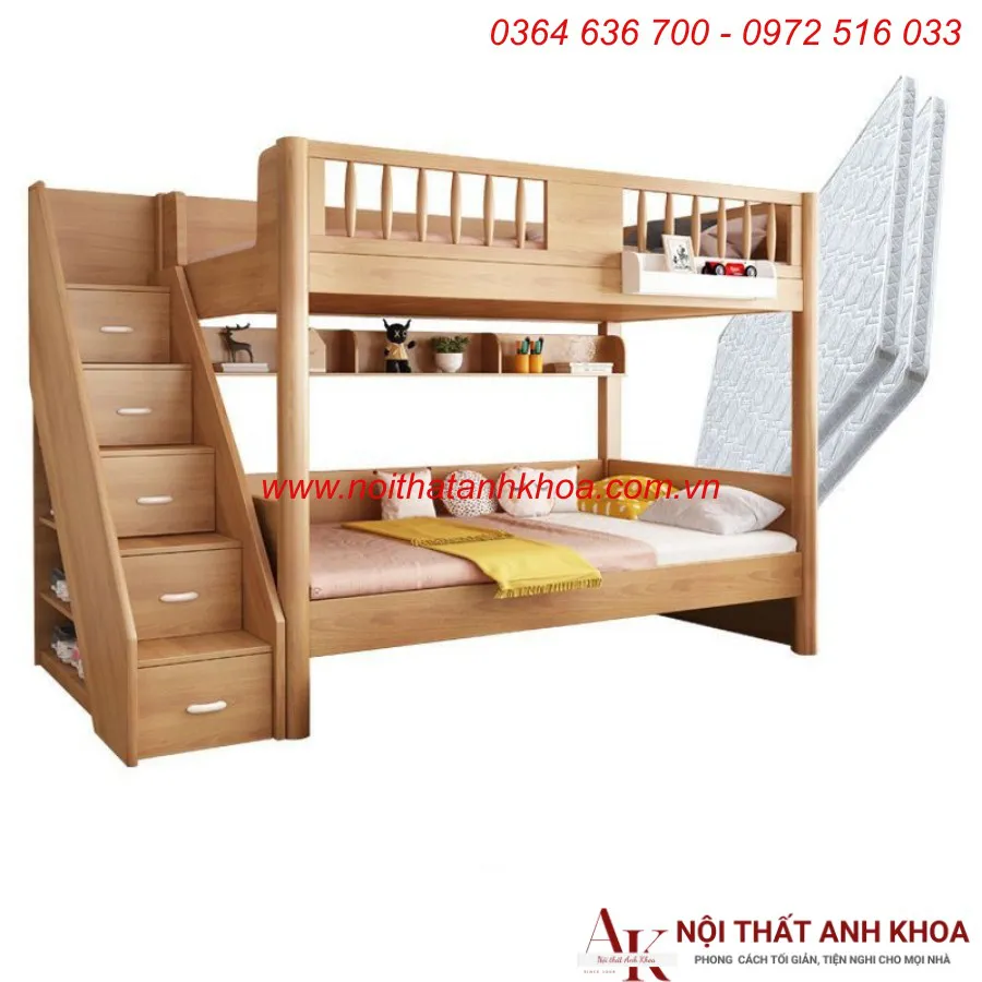Giường Tầng Gỗ Ghép Cho Bé Đẹp Hiện Đại Giá Tốt