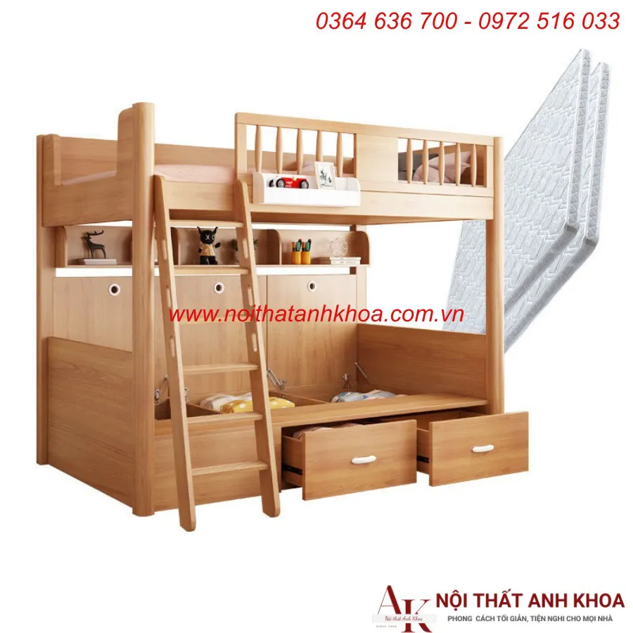 Giường Tầng Gỗ Ghép Cho Bé Đẹp Hiện Đại Giá Tốt