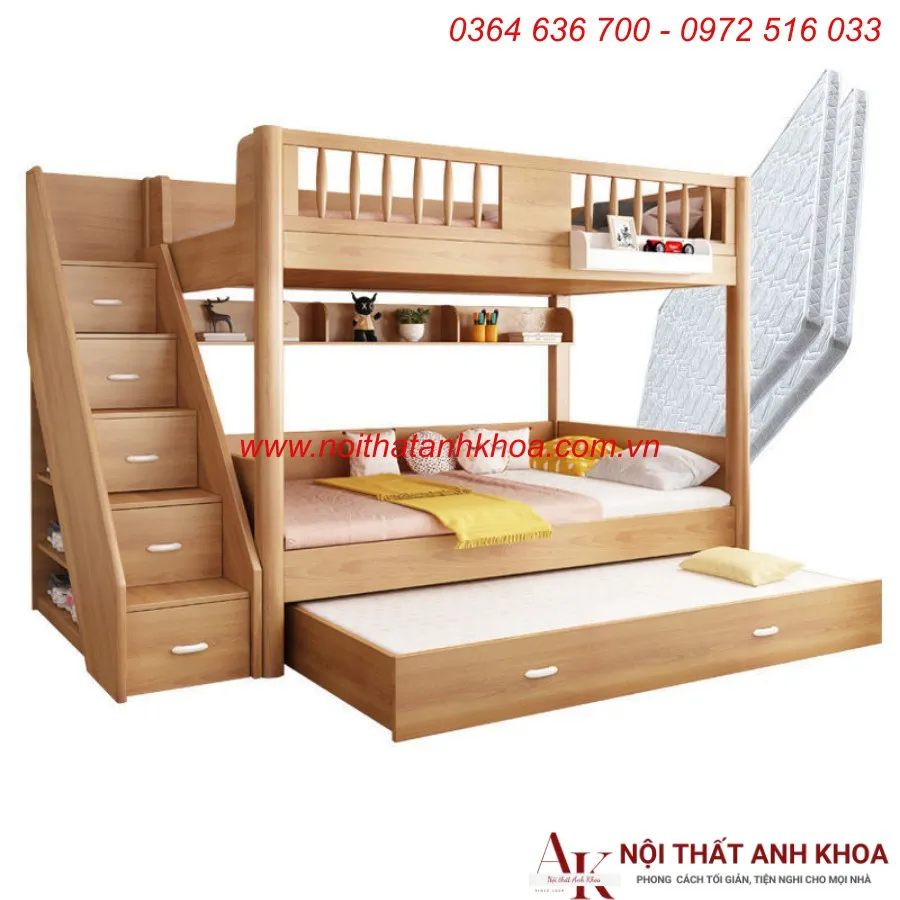 Giường Tầng Gỗ Ghép Cho Bé Đẹp Hiện Đại Giá Tốt