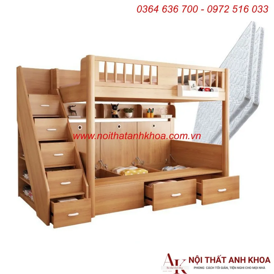 Giường Tầng Gỗ Ghép Cho Bé Đẹp Hiện Đại Giá Tốt