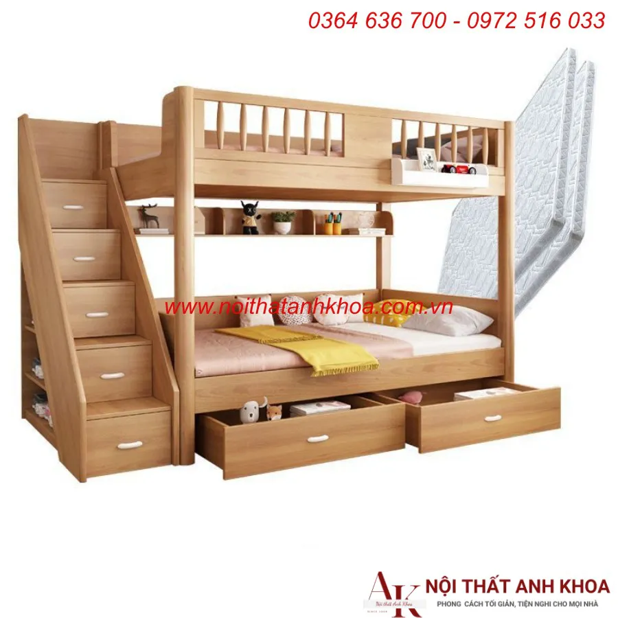Giường Tầng Gỗ Ghép Cho Bé Đẹp Hiện Đại Giá Tốt