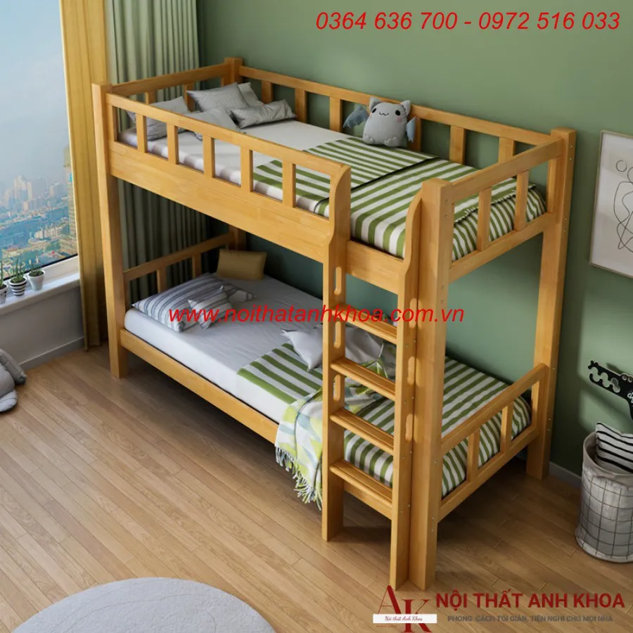Giường Tầng Gỗ Ghép Cho Trẻ Em Giá Rẻ HCM