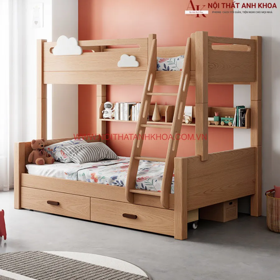 Giường Tầng Gỗ Tự Nhiên Cao Cấp Chắc Chắn