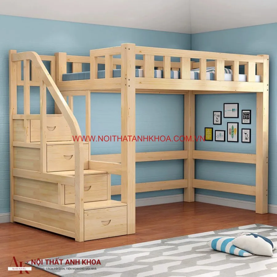 Giường Tầng Thông Minh Kết Hợp Bàn Học Đẹp Hiện Đại Giá Rẻ