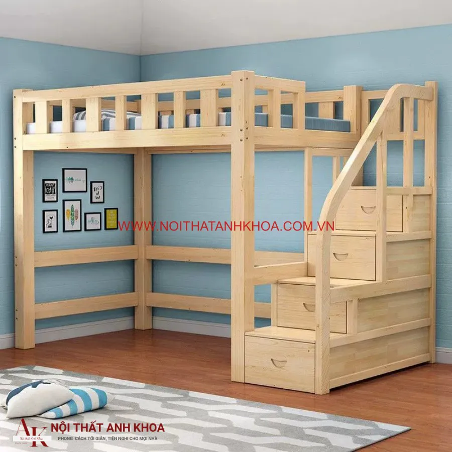 Giường Tầng Thông Minh Kết Hợp Bàn Học Đẹp Hiện Đại Giá Rẻ